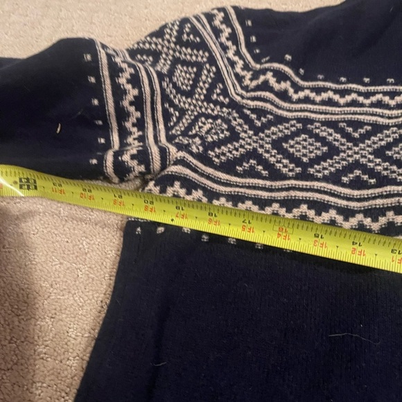 J. Crew 100% Lambswool Blue Cardigan Sweater Size XL. 6 - Picture 8 of 8